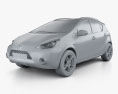 Toyota Aqua Cross 2015 Modello 3D clay render