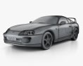 Toyota Supra 2002 3D模型 wire render