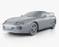 Toyota Supra 2002 3D模型 clay render