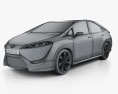 Toyota FCV-R 2015 3D模型 wire render