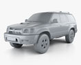 Toyota 4Runner 2002 3D-Modell clay render