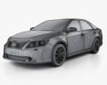 Toyota Camry HQインテリアと 2014 3Dモデル wire render