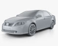 Toyota Camry con interni 2014 Modello 3D clay render
