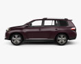 Toyota Highlander with HQ interior 2014 3d model side view