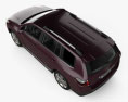 Toyota Highlander 带内饰 2014 3D模型 顶视图