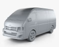 Toyota HiAce Super Long Wheel Base con interni 2012 Modello 3D clay render