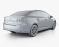 Toyota Avensis 인테리어 가 있는 2015 3D 모델 