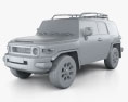 Toyota FJ Cruiser mit Innenraum 2014 3D-Modell clay render