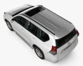 Toyota Land Cruiser Prado (J150) 5 portas com interior 2016 Modelo 3d vista de cima