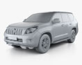 Toyota Land Cruiser Prado (J150) 5门 带内饰 2016 3D模型 clay render