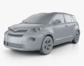Toyota Urban Cruiser с детальным интерьером 2014 3D модель clay render