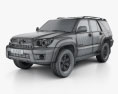 Toyota 4Runner 2009 3Dモデル wire render
