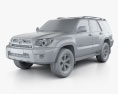 Toyota 4Runner 2009 3Dモデル clay render