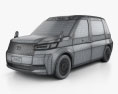 Toyota JPN タクシー 2014 3Dモデル wire render