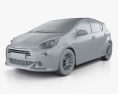 Toyota Aqua G Sports 2014 3D 모델  clay render