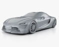 Toyota FT-1 2014 3D 모델  clay render