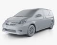 Toyota Isis 2015 3D 모델  clay render