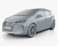 Toyota Aqua Premi 2014 3d model clay render