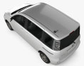 Toyota Sienta 2014 3D-Modell Draufsicht