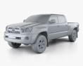 Toyota Tacoma ダブルキャブ Long bed 2014 3Dモデル clay render