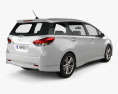Toyota Wish 2014 3D 모델  back view