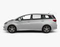 Toyota Wish 2014 3D 모델  side view
