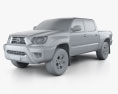 Toyota Tacoma Doppelkabine Short bed 2015 3D-Modell clay render