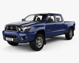 3D model of Toyota Tacoma Double Cab Long bed 2015