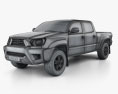 Toyota Tacoma 더블캡 Long bed 2015 3D 모델  wire render