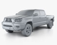 Toyota Tacoma ダブルキャブ Long bed 2015 3Dモデル clay render