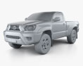 Toyota Tacoma Regular Cab 2015 3D-Modell clay render