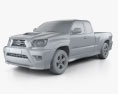 Toyota Tacoma X-Runner 2015 Modèle 3d clay render