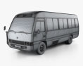 Toyota Coaster 2014 3D-Modell wire render