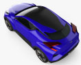 Toyota C-HR 概念 2017 3D模型 顶视图