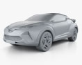 Toyota C-HR Konzept 2017 3D-Modell clay render