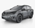 Toyota RAV4 (XA40) EU-spec 2016 3Dモデル wire render