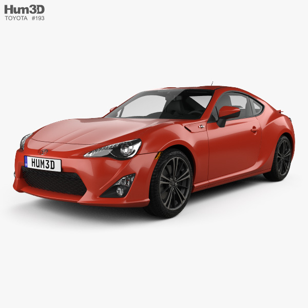 Toyota GT 86 with HQ interior 2015 3D model