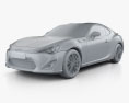 Toyota GT 86 HQインテリアと 2015 3Dモデル clay render