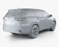 Toyota Highlander с детальным интерьером 2016 3D модель