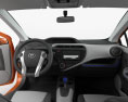 Toyota Prius C з детальним інтер'єром 2014 3D модель dashboard