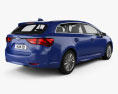Toyota Avensis (T270) wagon 2019 3D 모델  back view