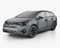 Toyota Avensis (T270) wagon 2019 3D 모델  wire render