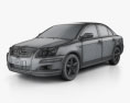 Toyota Avensis 세단 2008 3D 모델  wire render