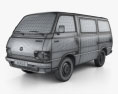Toyota Hiace Panel Van 1977 3D 모델  wire render