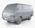 Toyota Hiace Panel Van 1977 3D 모델  clay render