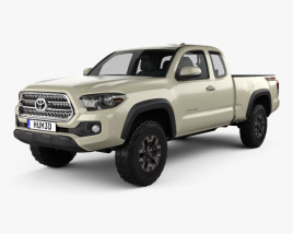 3D model of Toyota Tacoma Access Cab Long bed TRD Off-Road 2017