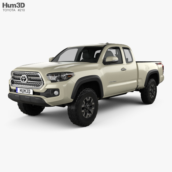 Toyota Tacoma Access Cab Long bed TRD Off-Road 2017 Modèle 3D