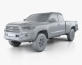 Toyota Tacoma Access Cab Long bed TRD Off-Road 2017 Modello 3D clay render