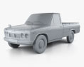 Toyota Hilux 1968 3d model clay render