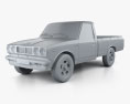 Toyota Hilux 1972 3D-Modell clay render